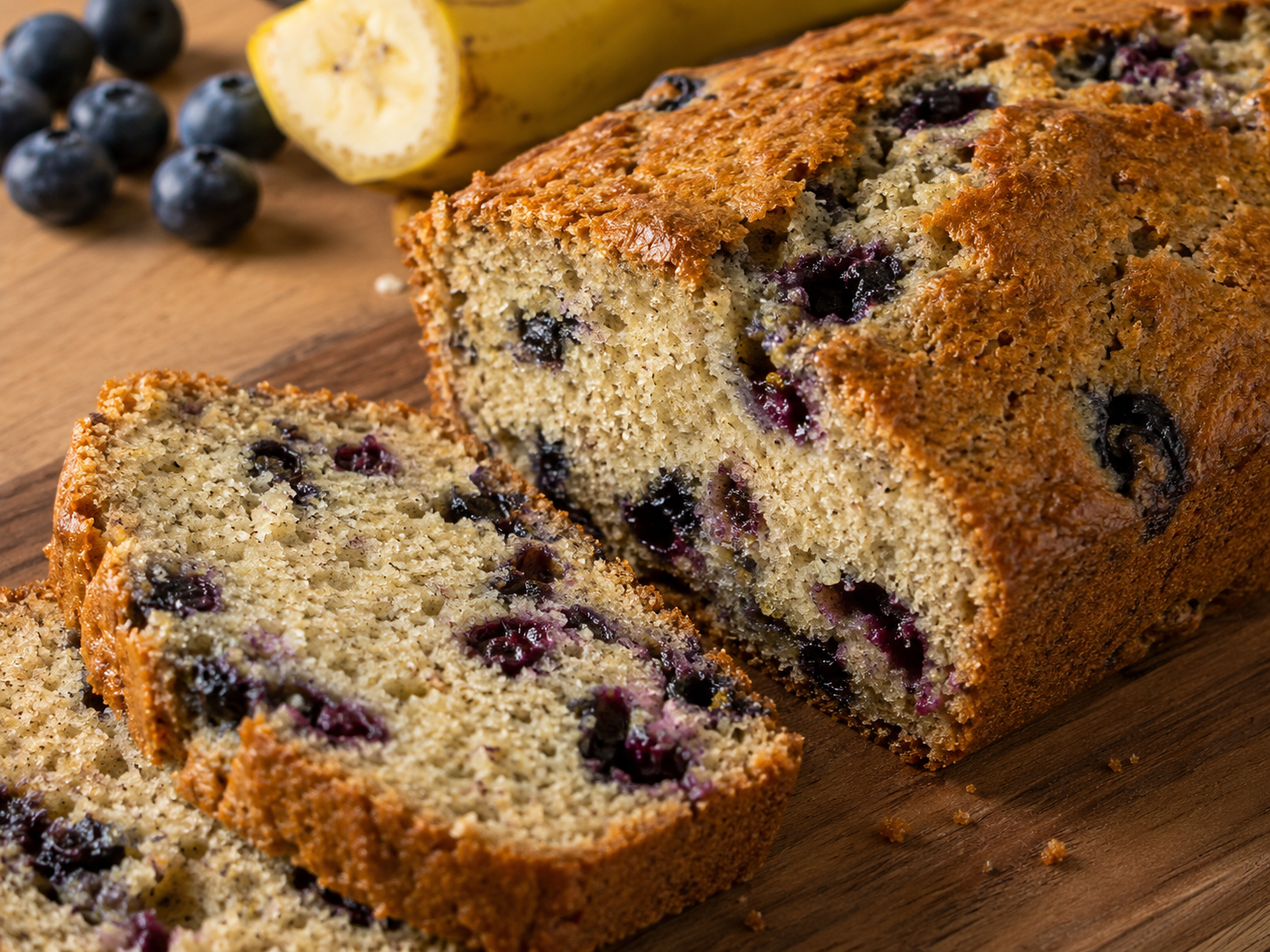 Easy Moist Blueberry Banana Bread Recipe