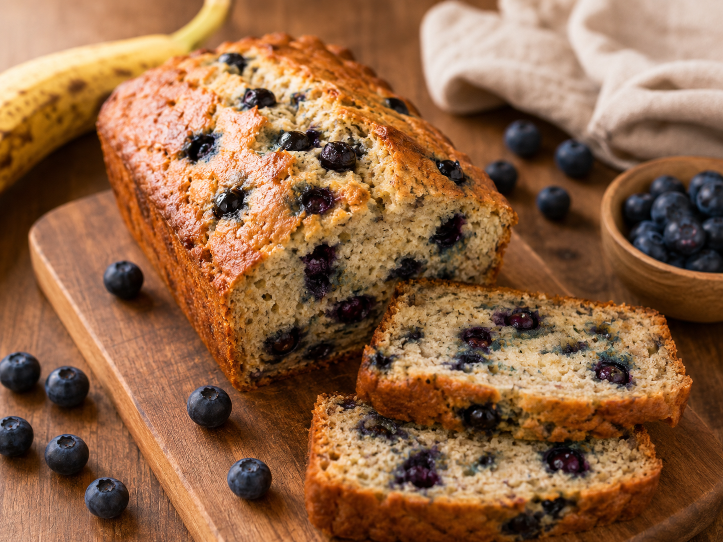 Healthy Blueberry Banana Bread Recipe (Moist, Easy & Guilt-Free!)