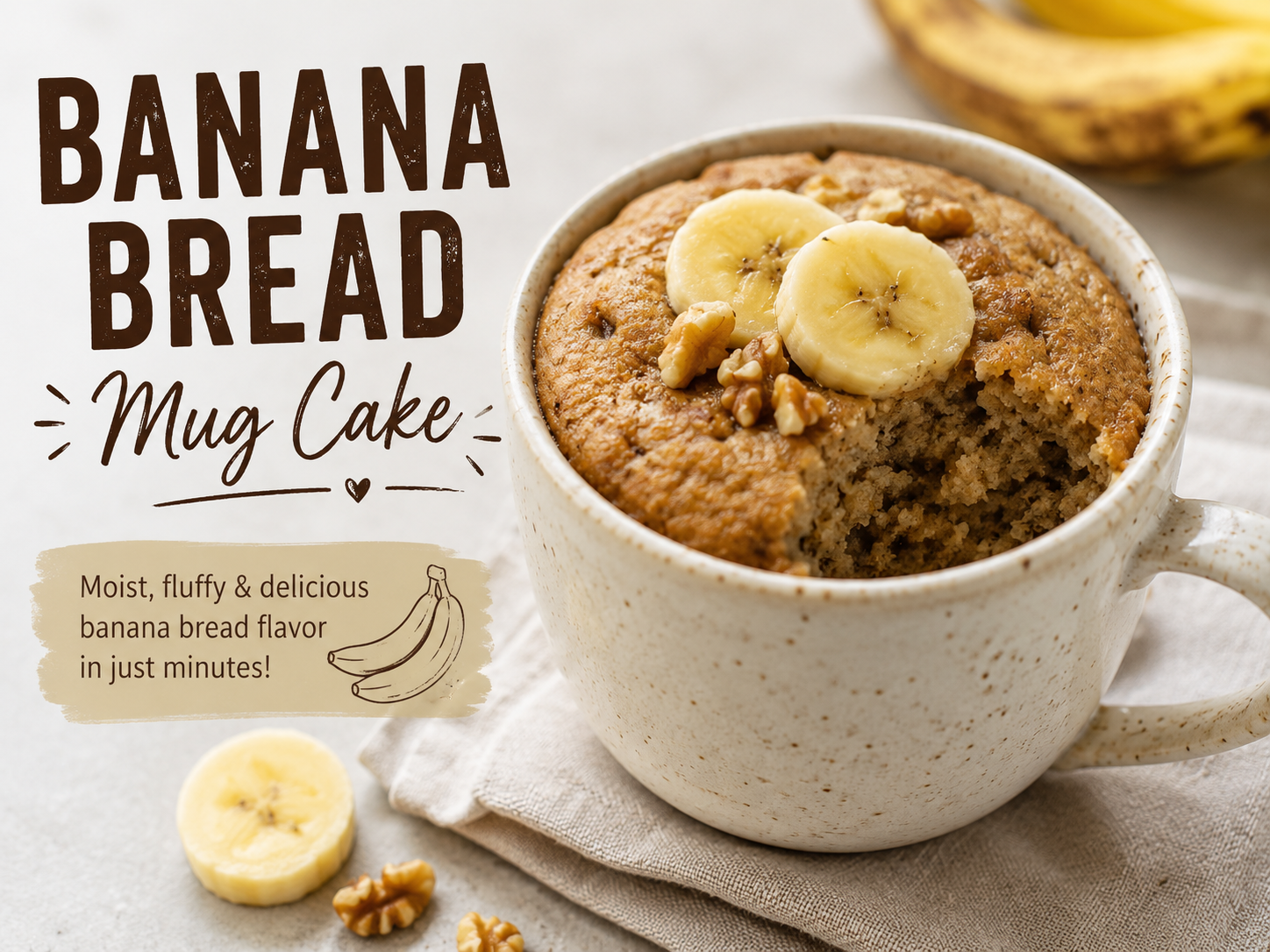 Easy Banana Bread Mug Cake Recipe