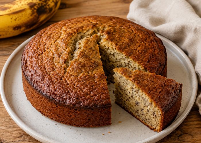 Moist & Fluffy Banana Bread Cake Recipe